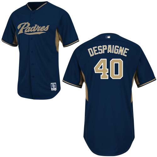 Odrisamer Despaigne #40 MLB Jersey-San Diego Padres Men's Authentic 2014 Cool Base BP Blue Baseball Jersey